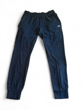 Men’s Vintage/Y2K Champion black jogger sweatpants with elastic waistband